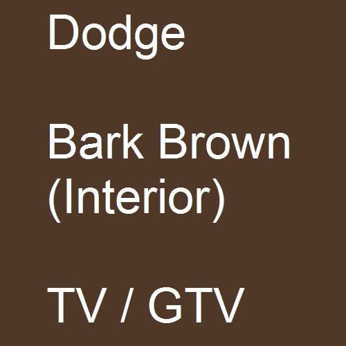 Dodge, Bark Brown (Interior), TV / GTV.